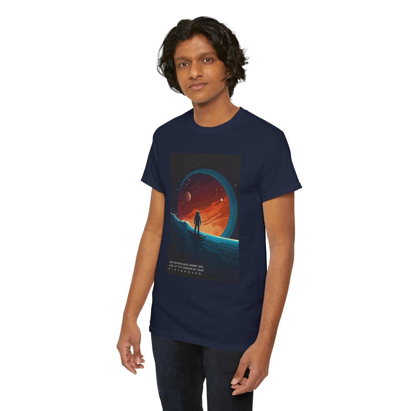 Space View Surfing Astronaut Tee