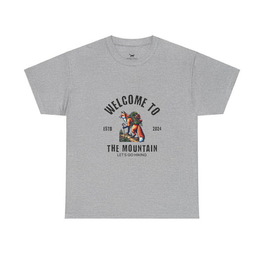 Hiking Fox Unisex Tee - Welcome to the Mountain Adventure